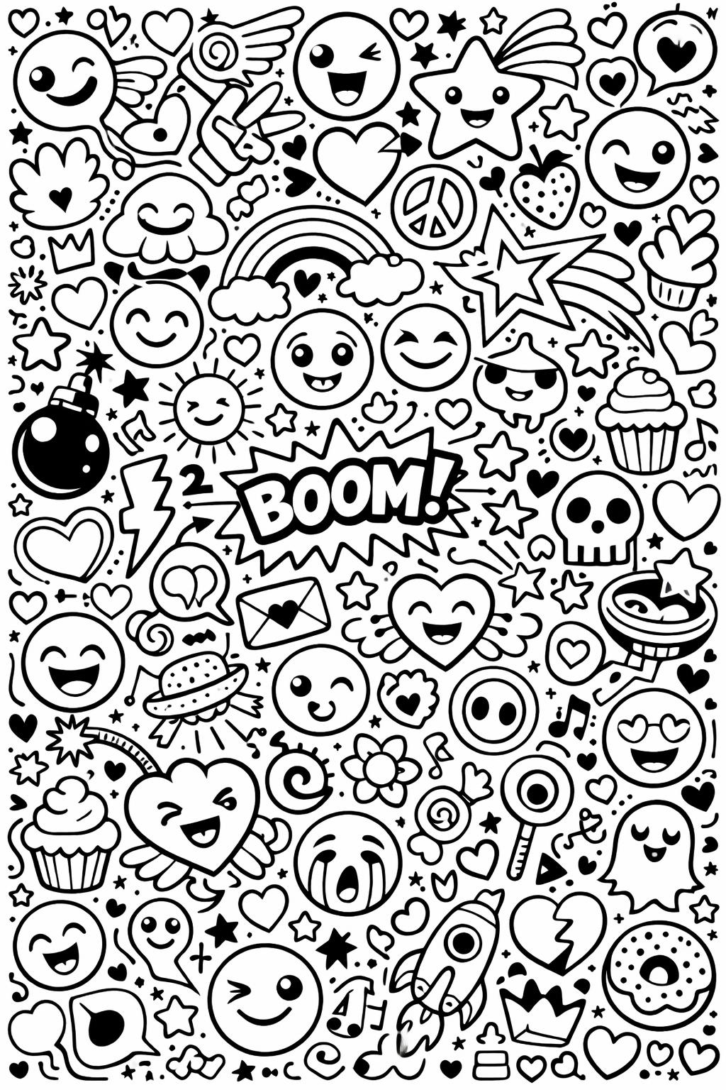 cosmic coloring page | stars and galaxy art | space themed design