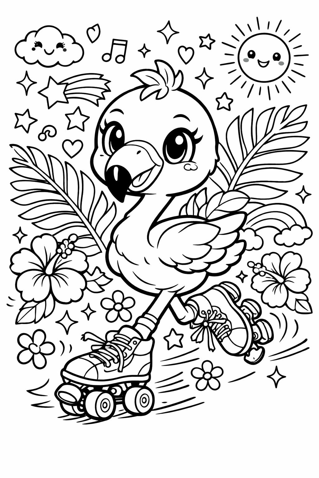 kawaii penguin coloring page | cute winter animal | printable coloring sheet