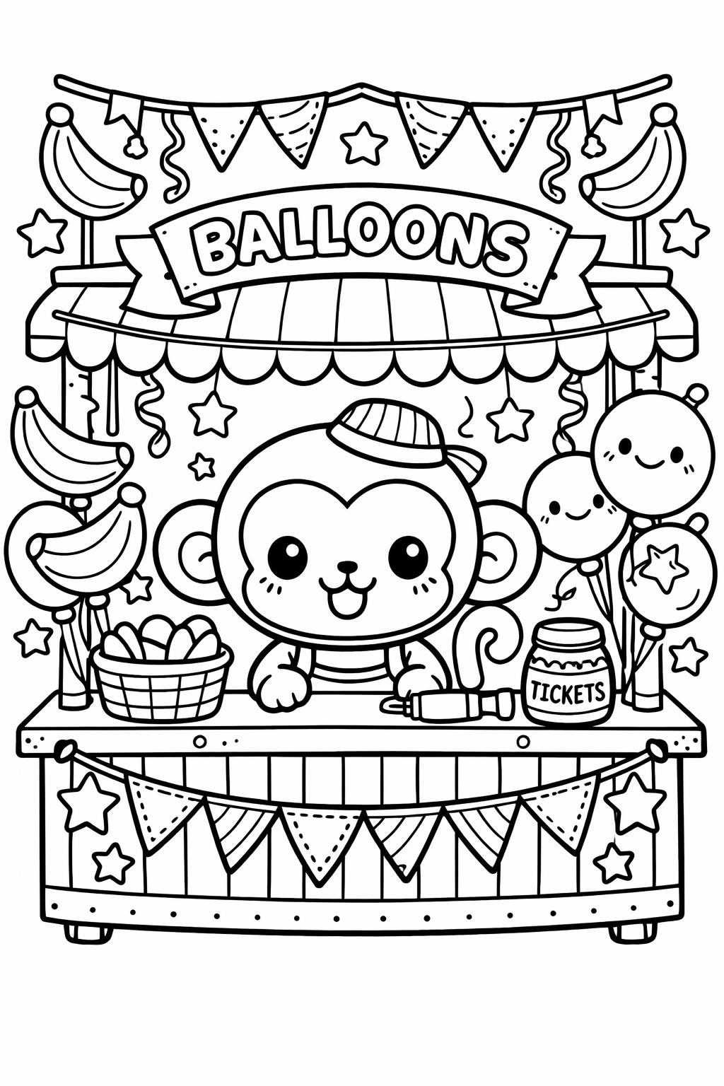 kawaii panda coloring page | cute bamboo bear | printable coloring page