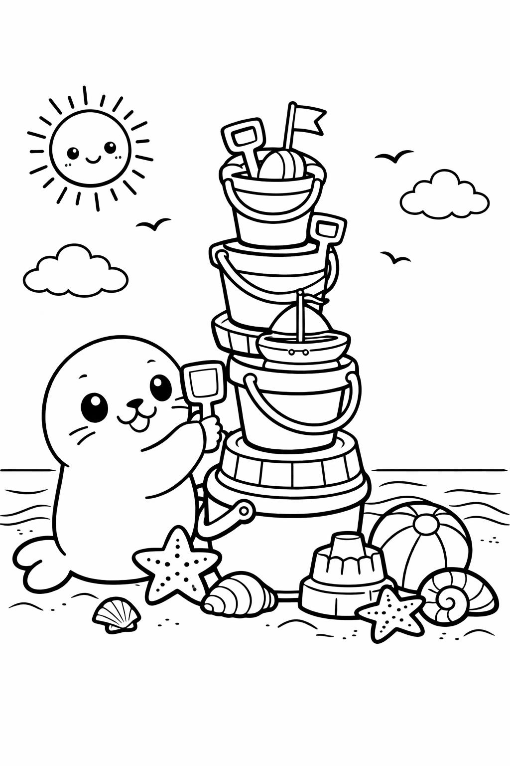 kawaii pig coloring page | adorable farm animal | cute coloring page