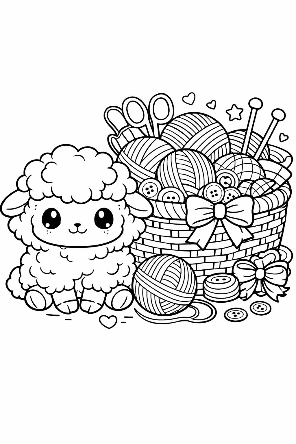 kawaii unicorn coloring page | magical cute animal | fantasy coloring page