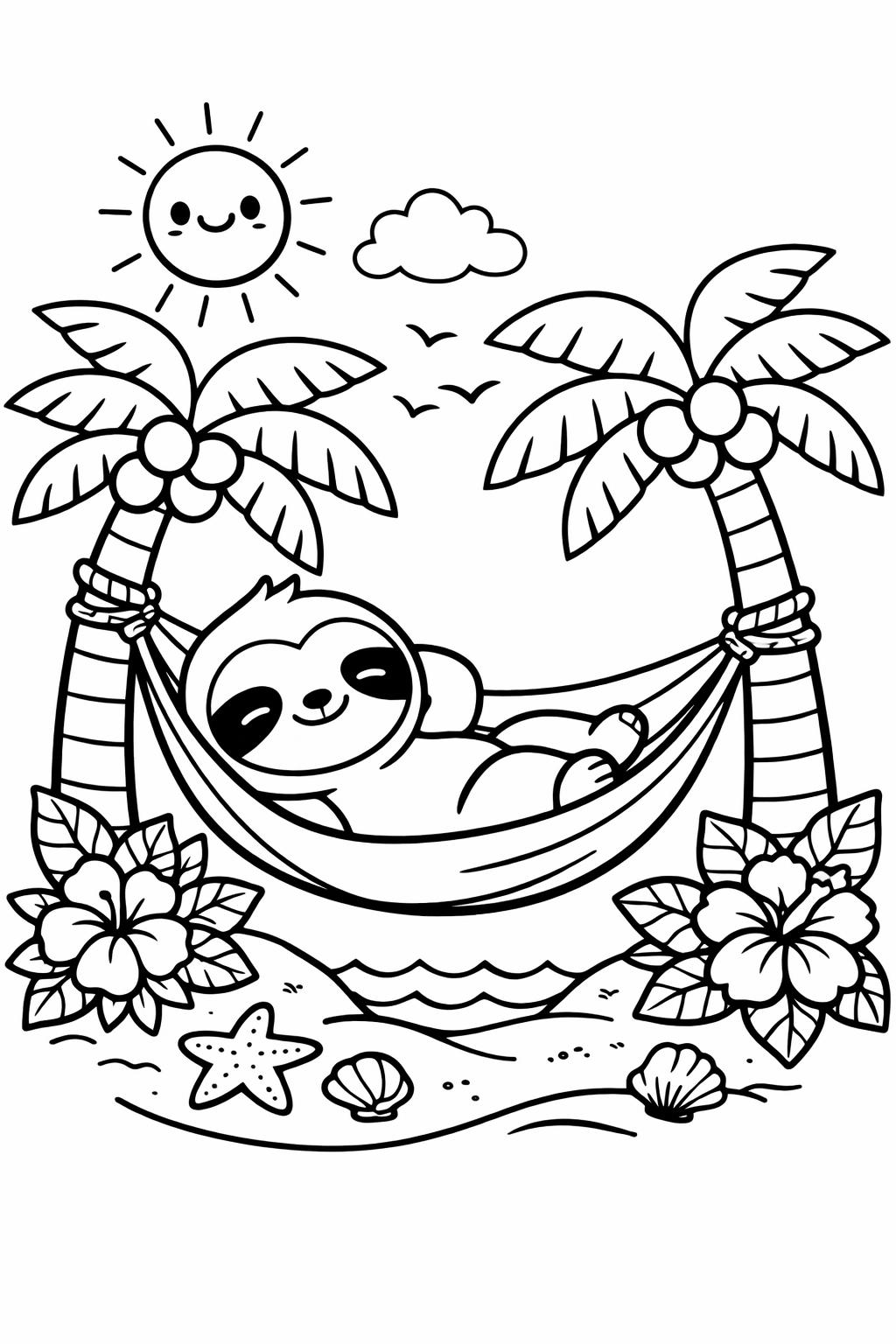 cute chick coloring page | kawaii baby bird | playful spring design