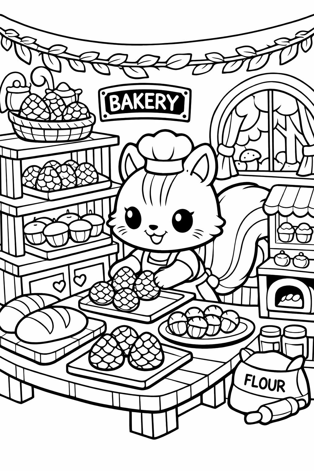 kawaii sloth coloring page | cute hanging sloth | relaxing animal artwork