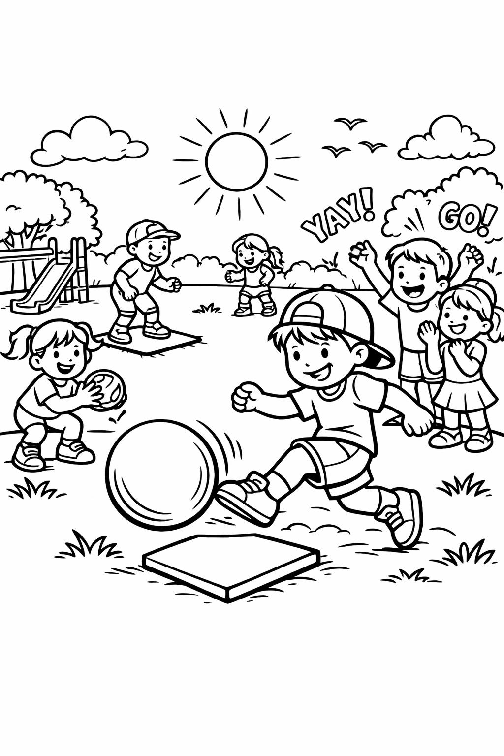 hockey coloring page | hockey player design | exciting sports scene