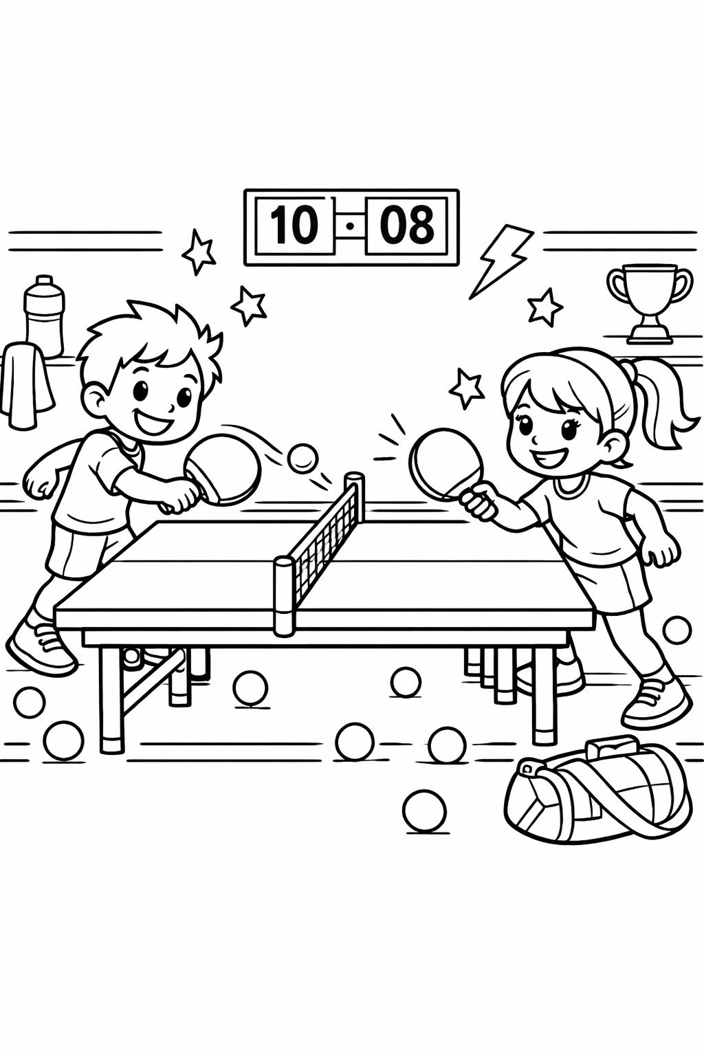 golf coloring page | golfer illustration | outdoor sports artwork