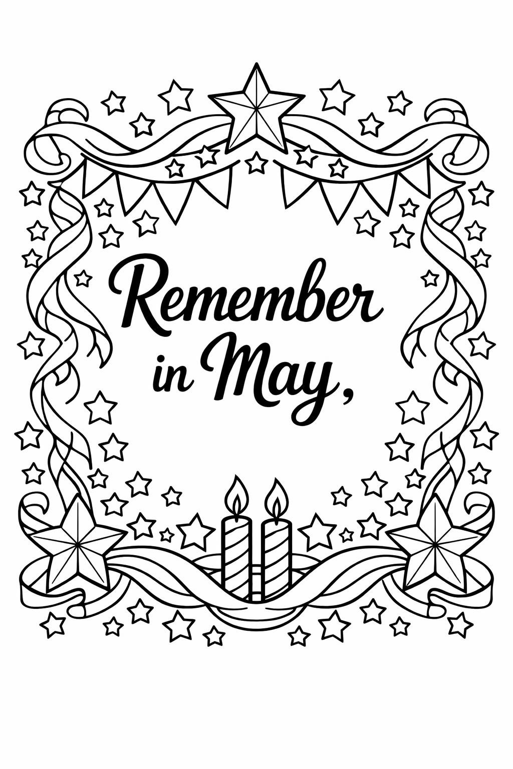 May sunshine coloring page | warm seasonal illustration | bright happy design
