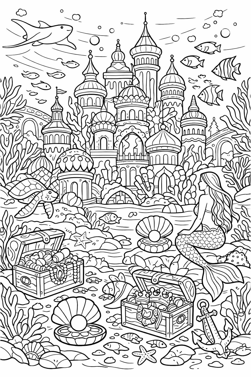 sorceress coloring page | fantasy magic character | enchanting artwork