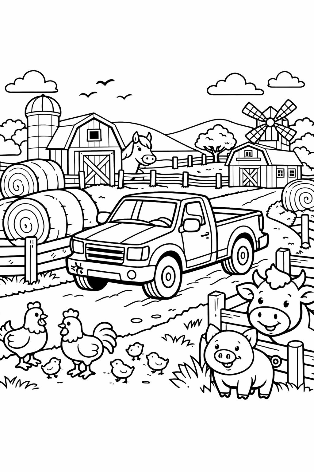 garbage truck coloring page | sanitation truck illustration | playful city vehicle artwork