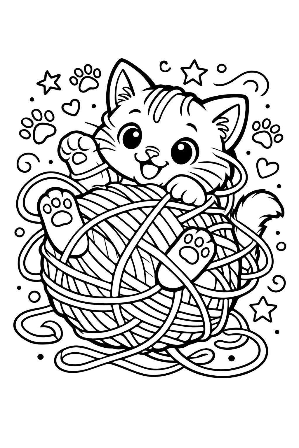 realistic cat coloring page | detailed feline illustration | animal coloring page