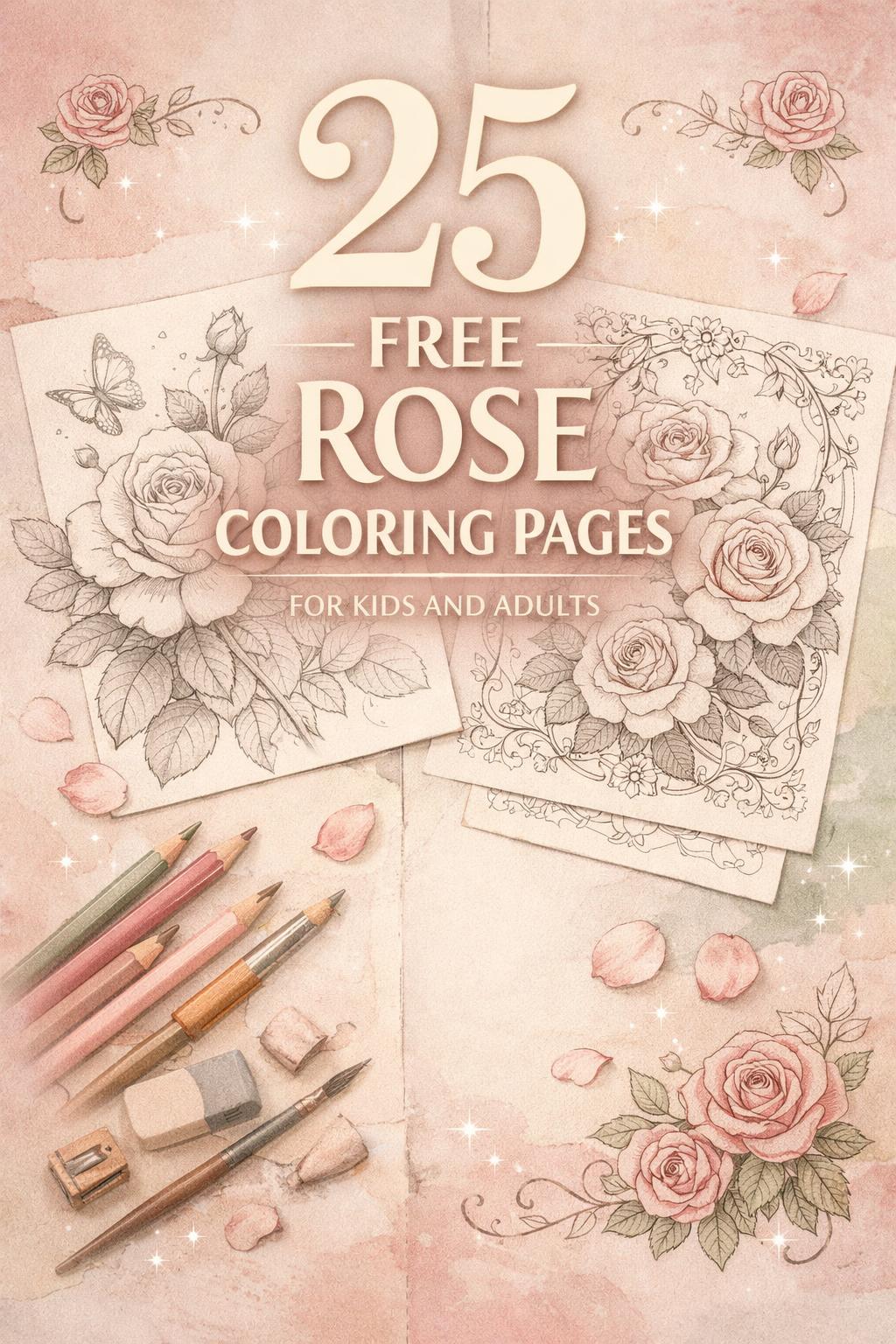 rose coloring page | beautiful rose illustration | floral coloring sheet