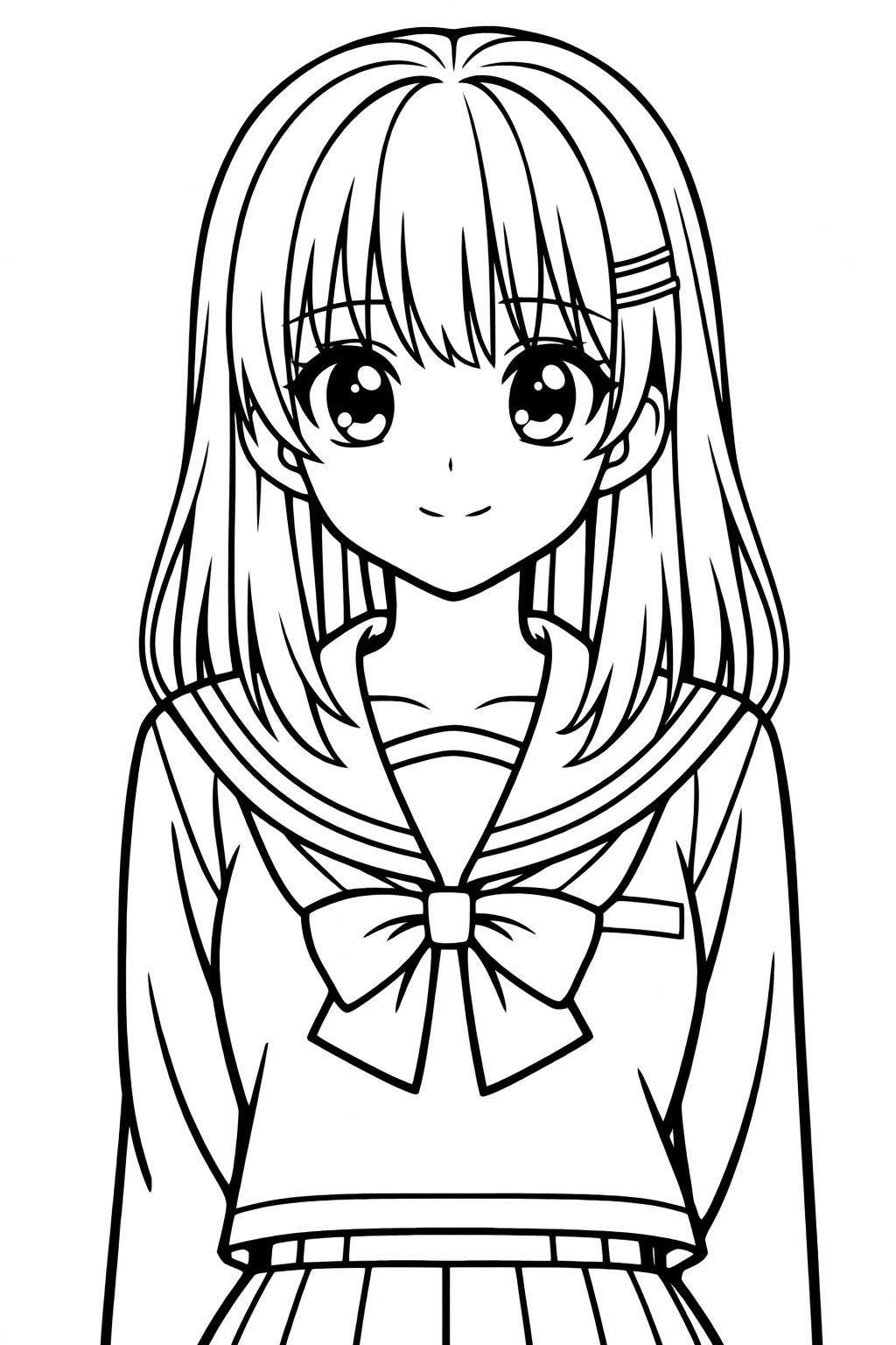 anime girl dancing coloring | movement pose art | lively character design