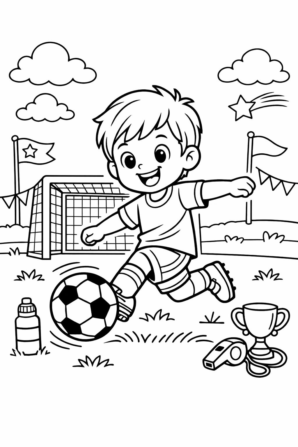 football coloring page | football player design | exciting sports artwork