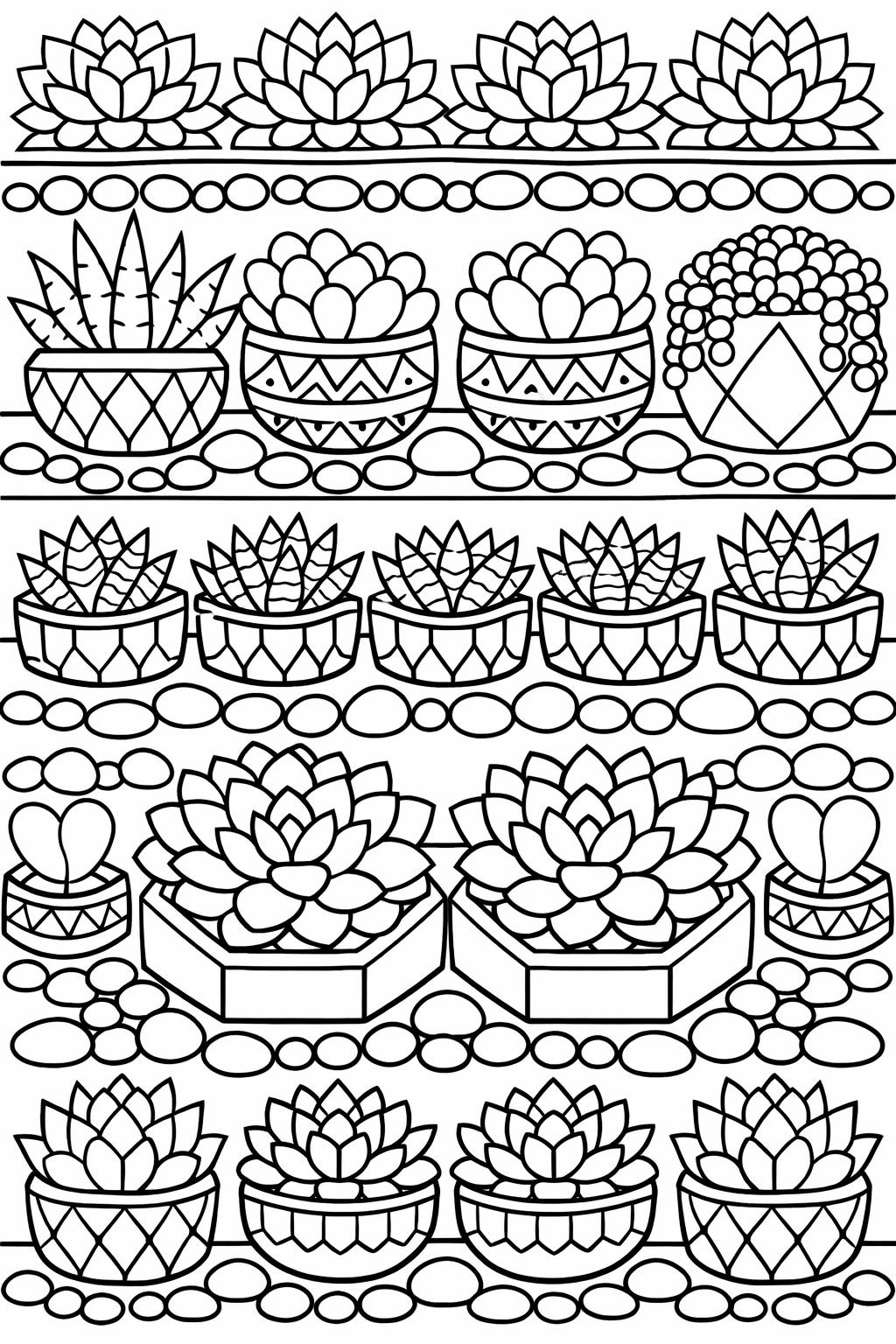 floral plant coloring page | blooming plant illustration | peaceful garden artwork