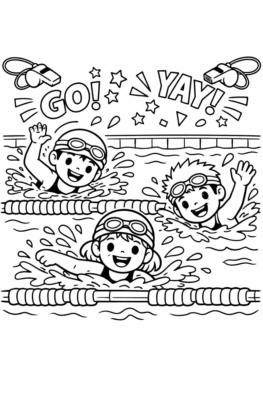 sports equipment coloring page | athletic gear illustration | fun activity artwork
