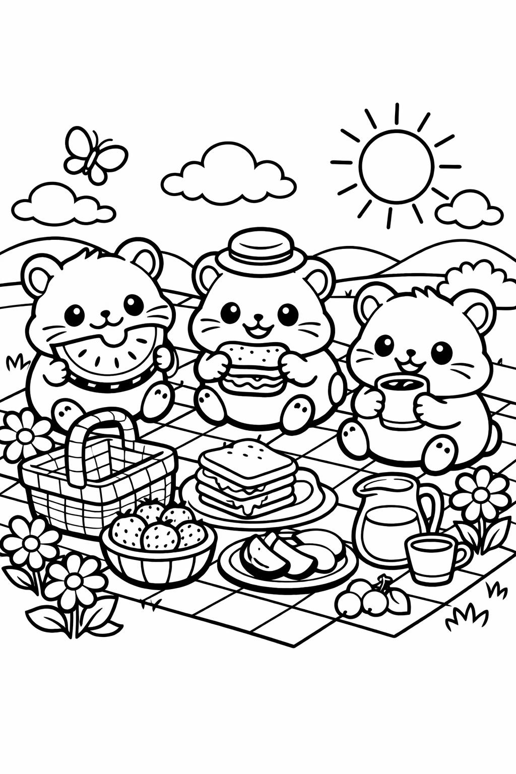 kawaii seal coloring page | adorable sea animal | cute ocean illustration