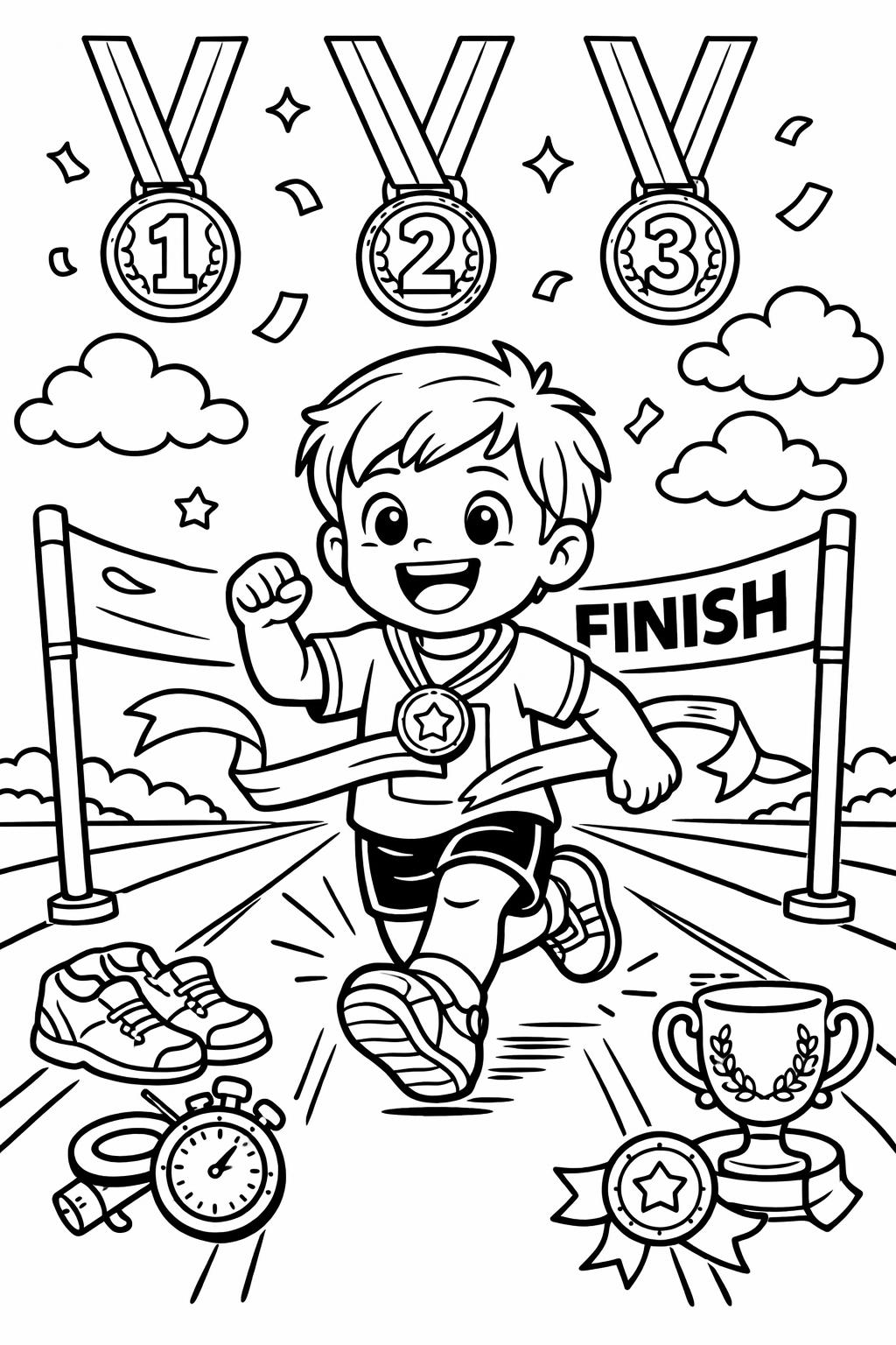 team sports coloring page | players in action | exciting game illustration