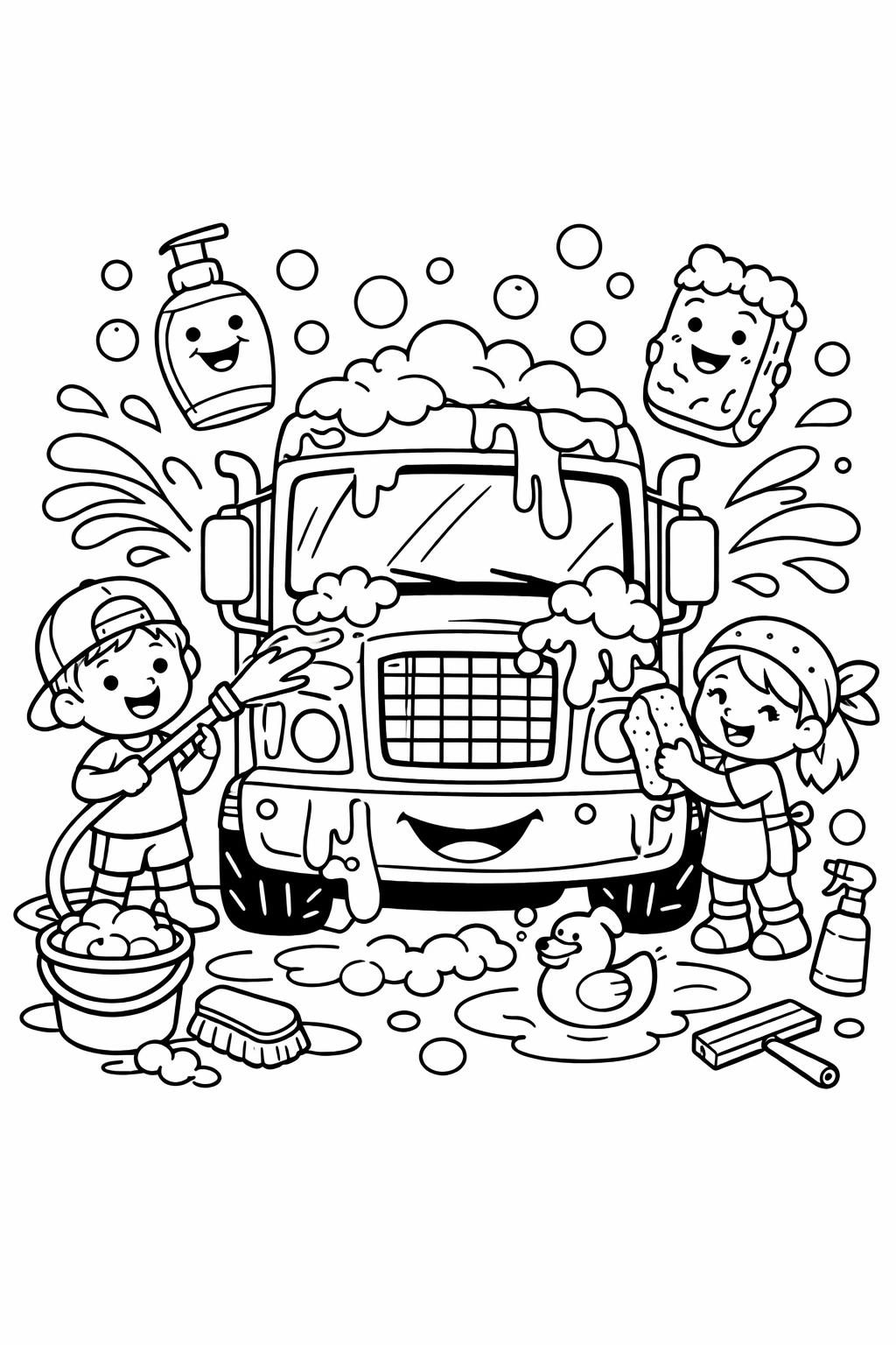 monster truck coloring page | oversized truck design | exciting vehicle artwork