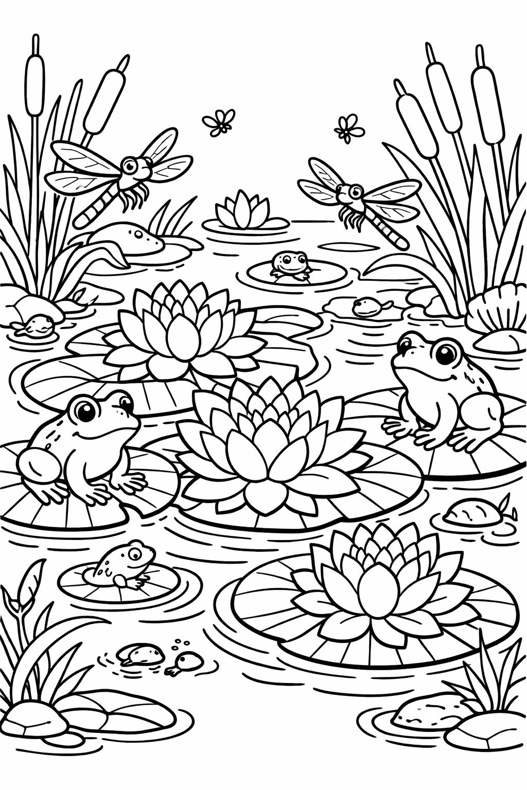 leafy plant coloring page | tropical leaf illustration | calming botanical artwork