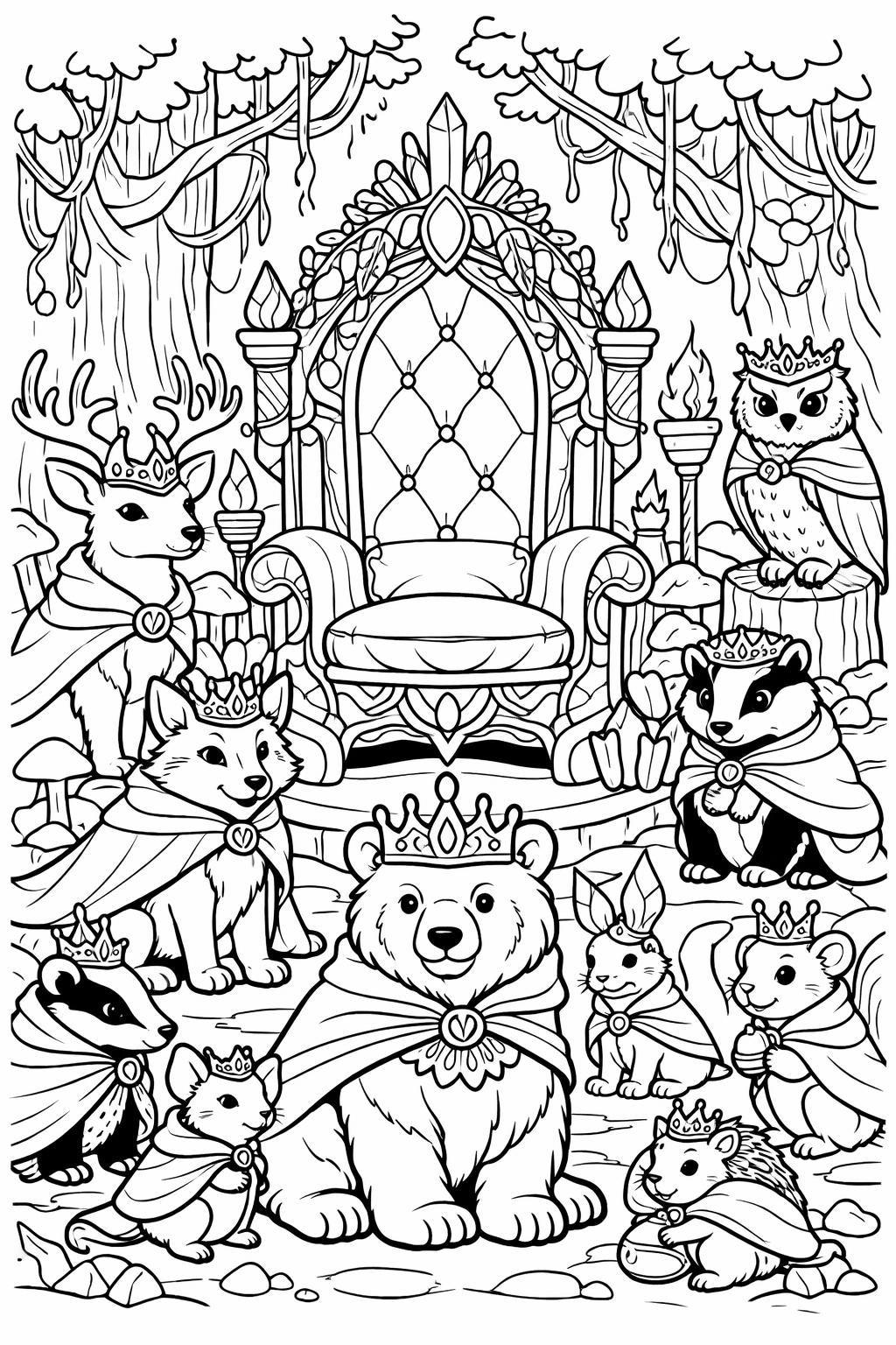 magical creature coloring page | whimsical fantasy animal | imaginative coloring sheet