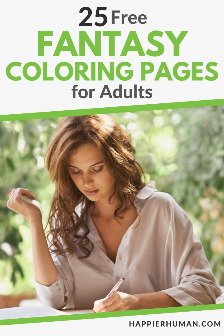 fantasy coloring page for adults | magical fantasy illustration | detailed creative artwork