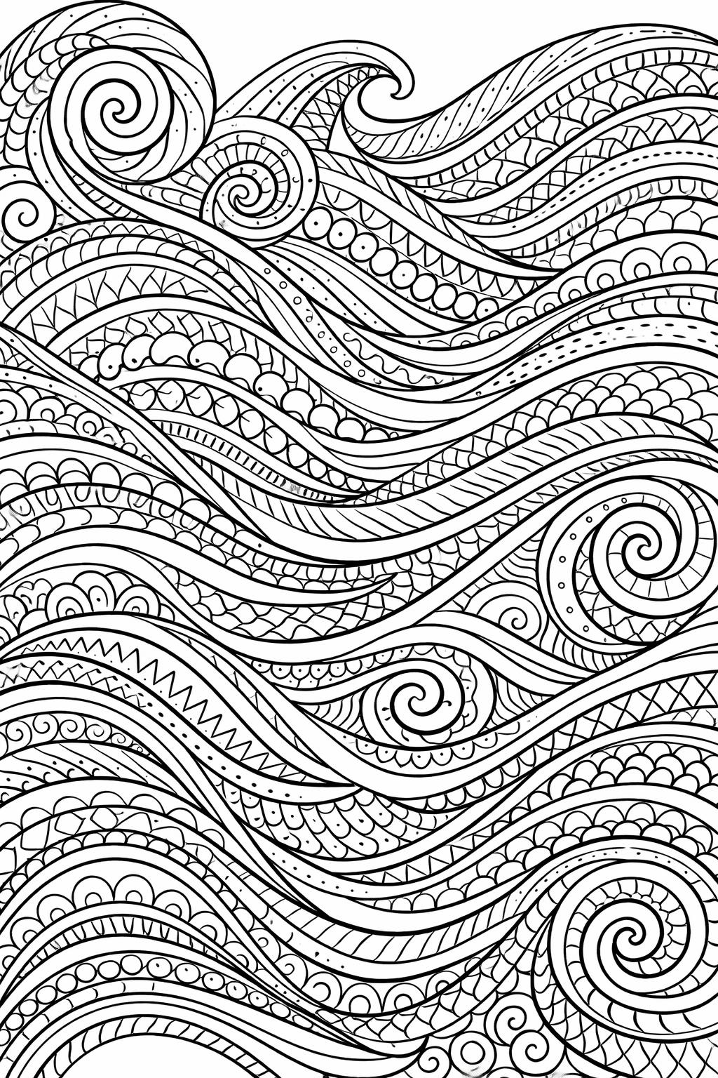 artistic pattern coloring page | intricate decorative design | creative adult coloring page