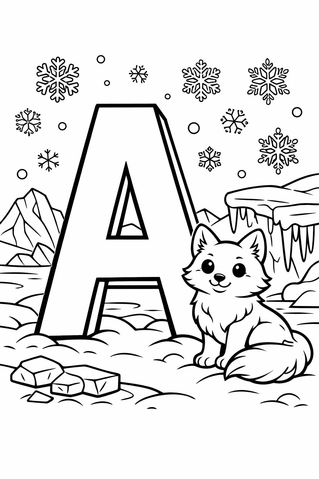 letter A tracing page | handwriting practice worksheet | educational coloring page