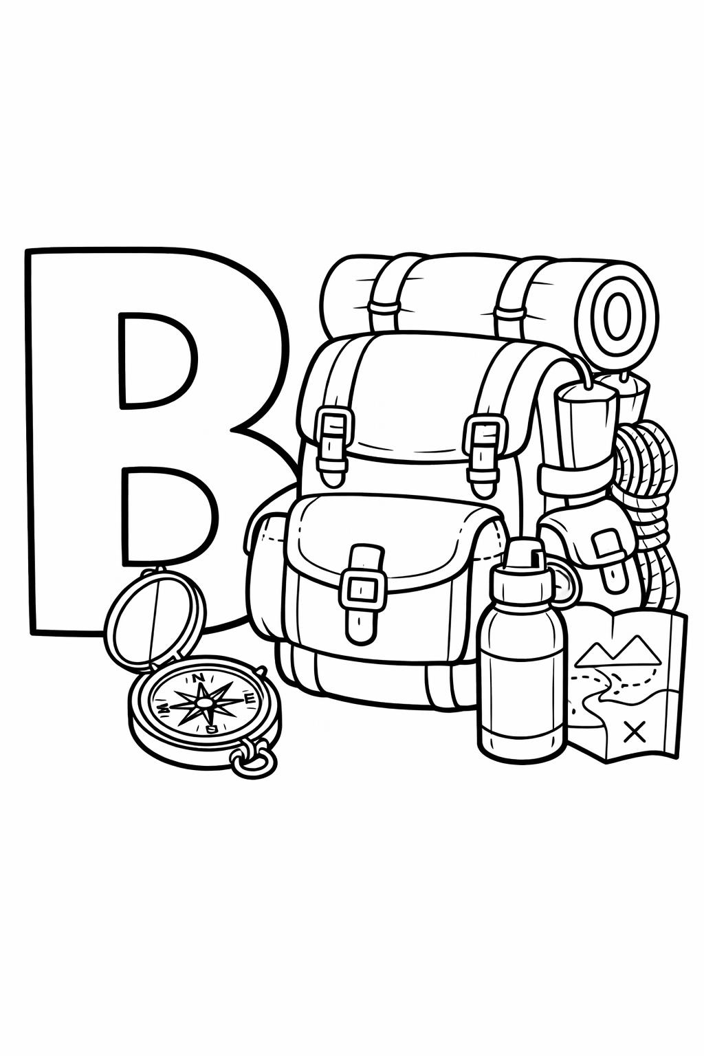 lowercase b coloring page | early literacy activity | fun alphabet page