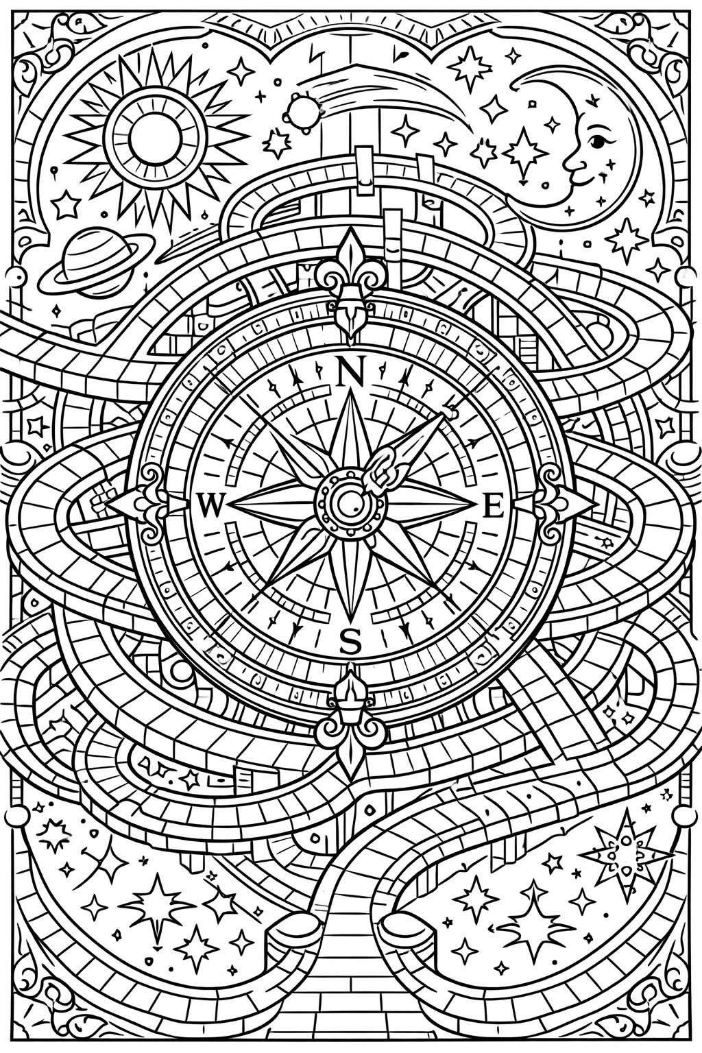 creative trippy coloring page | imaginative abstract design | relaxing artistic sheet