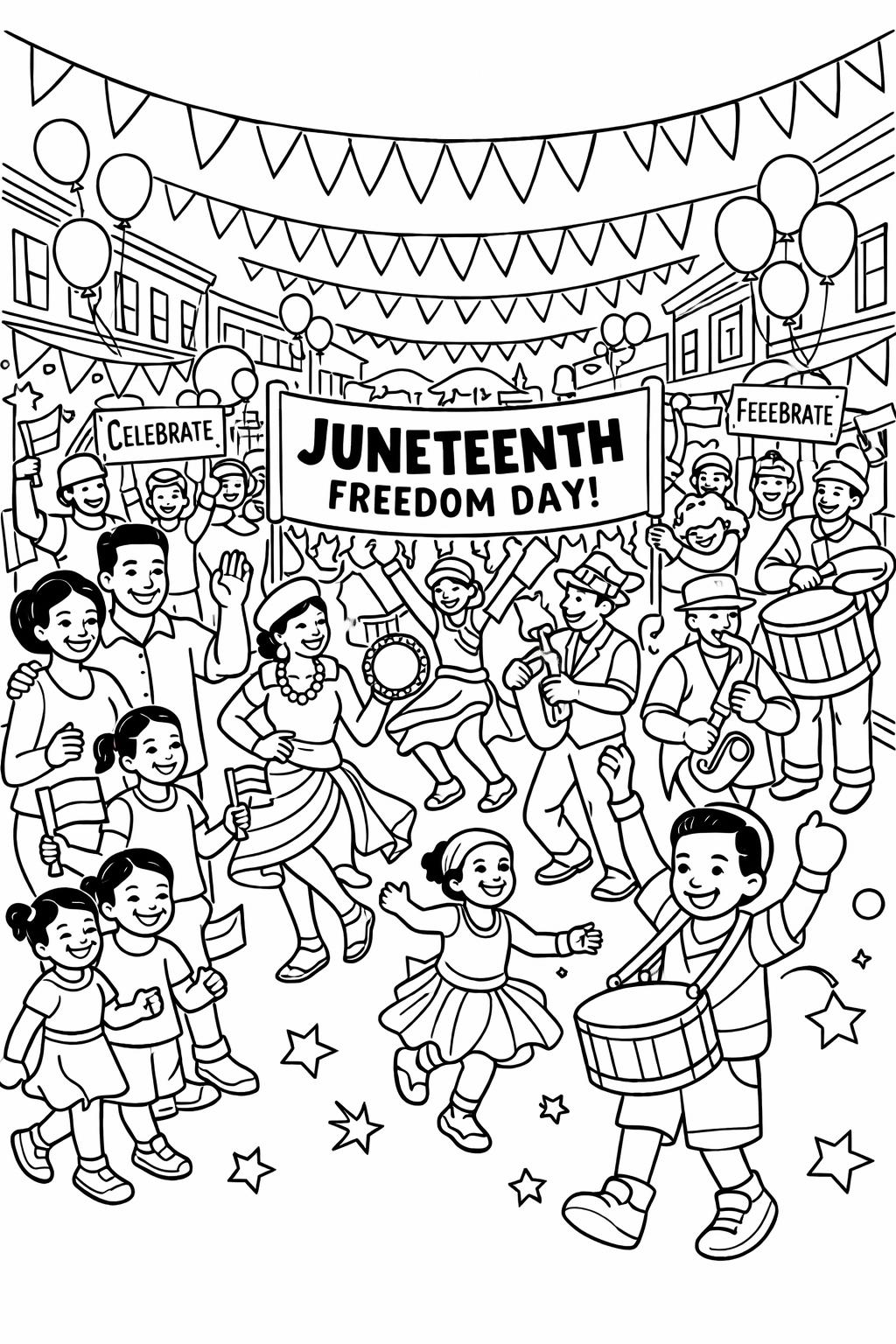 heritage celebration coloring page | cultural pride illustration | festive artwork