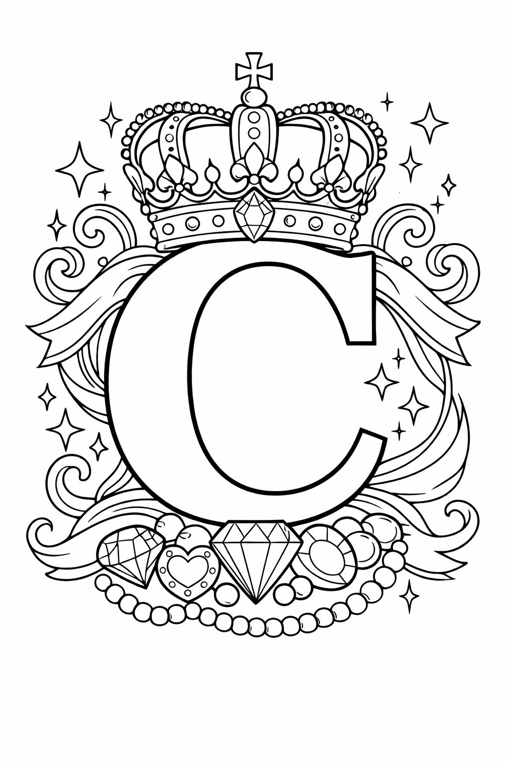 letter C animal coloring page | C is for cat | educational coloring sheet