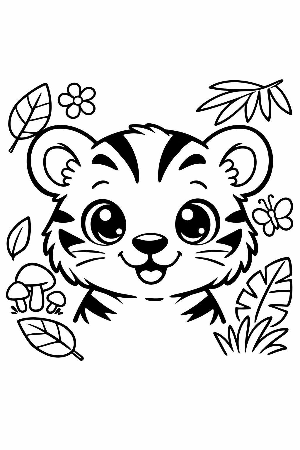 tiger and moon page | nighttime tiger illustration | mystical wildlife artwork