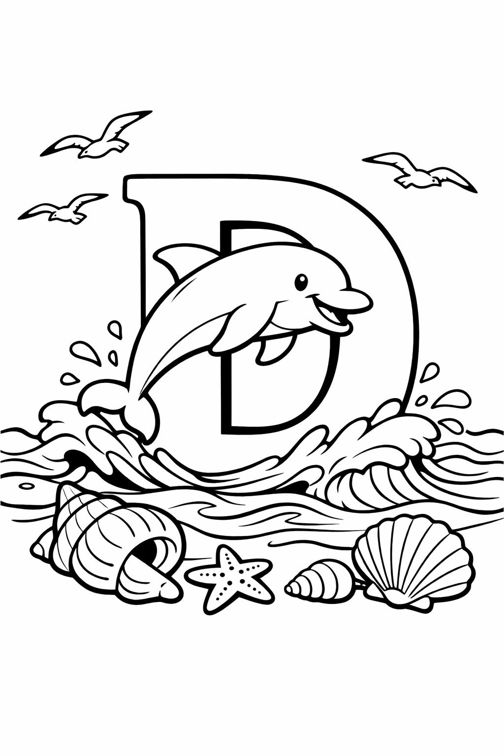 D is for dinosaur coloring page | prehistoric alphabet sheet | learning activity