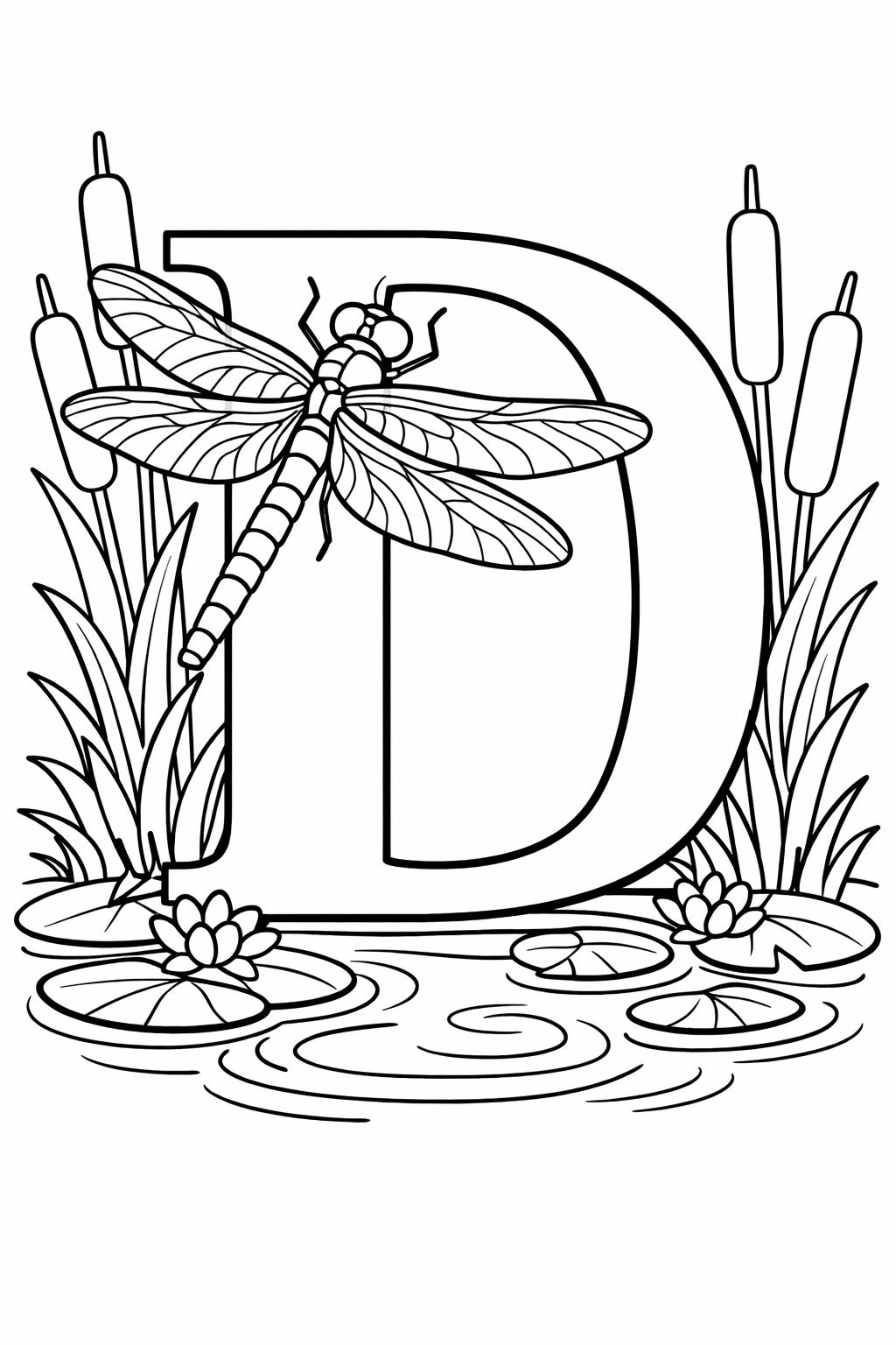 D is for dolphin coloring page | ocean animal alphabet activity | fun coloring sheet