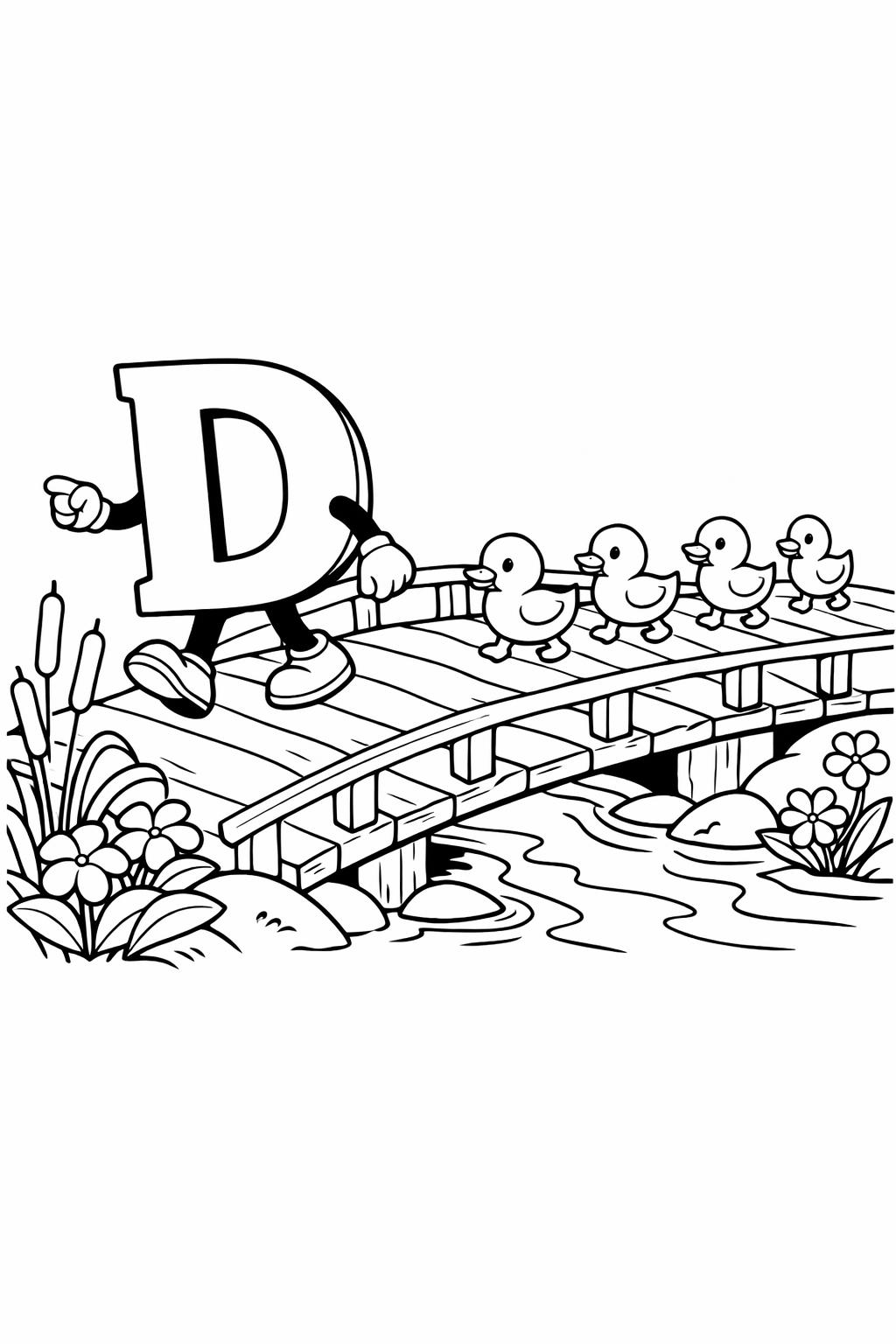 fun letter D worksheet | alphabet recognition activity | printable learning page