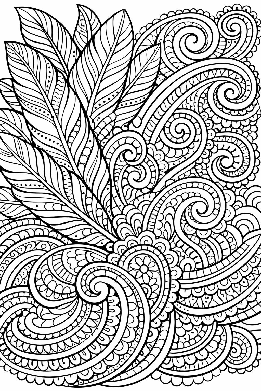 decorative mandala page | intricate circular artwork | calming creative design