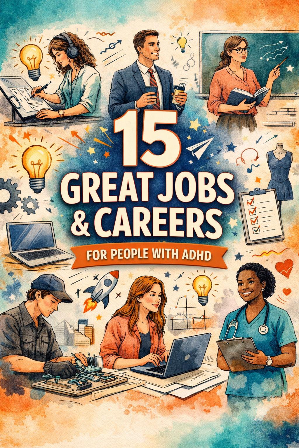 great jobs and careers for people with ADHD | ADHD friendly career options | finding work that matches your strengths