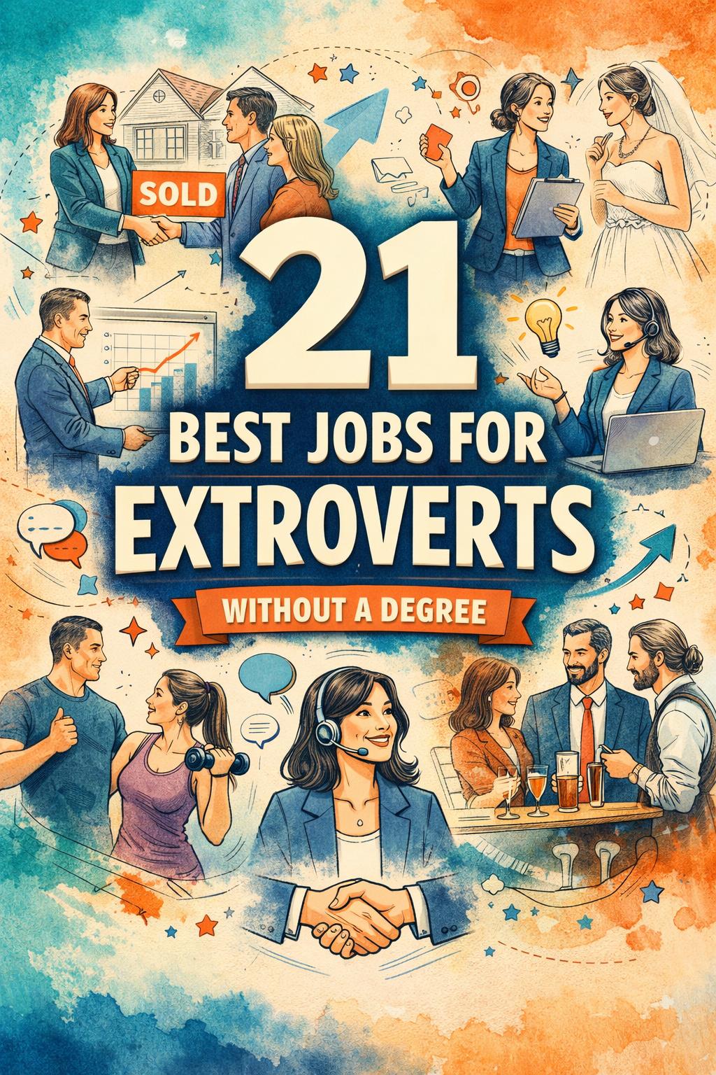best jobs for extroverts without a degree | careers for outgoing people | no degree job opportunities guide