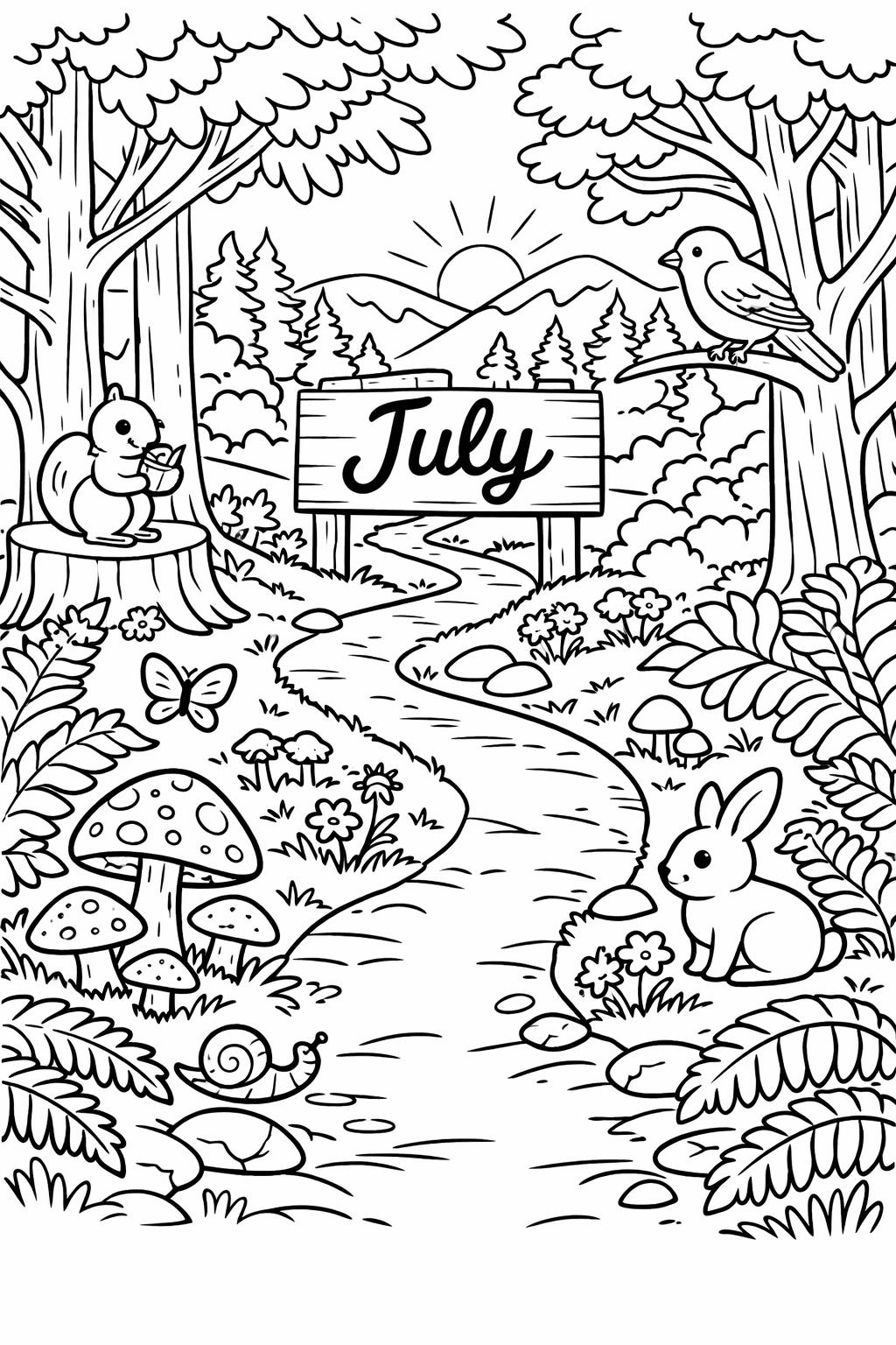 fireworks coloring page | festive summer celebration | holiday coloring sheet
