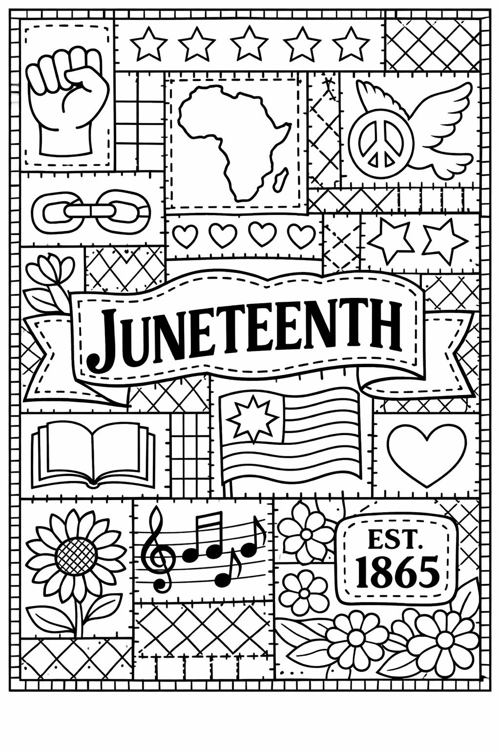 unity coloring page | community celebration illustration | holiday themed artwork