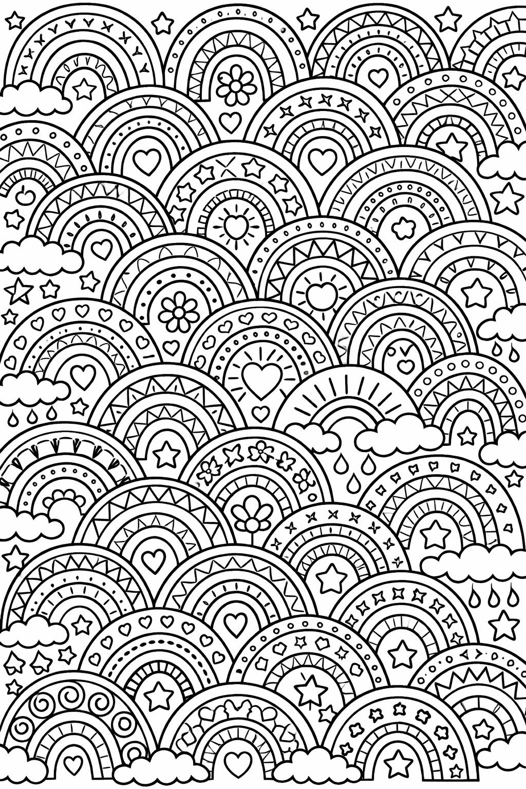 rainbow quote coloring page | inspirational rainbow message | positive artwork