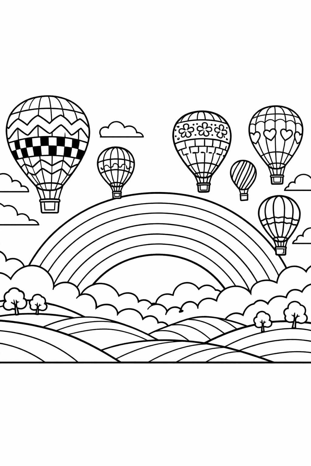 rainbow house coloring page | cozy colorful home | fun coloring artwork