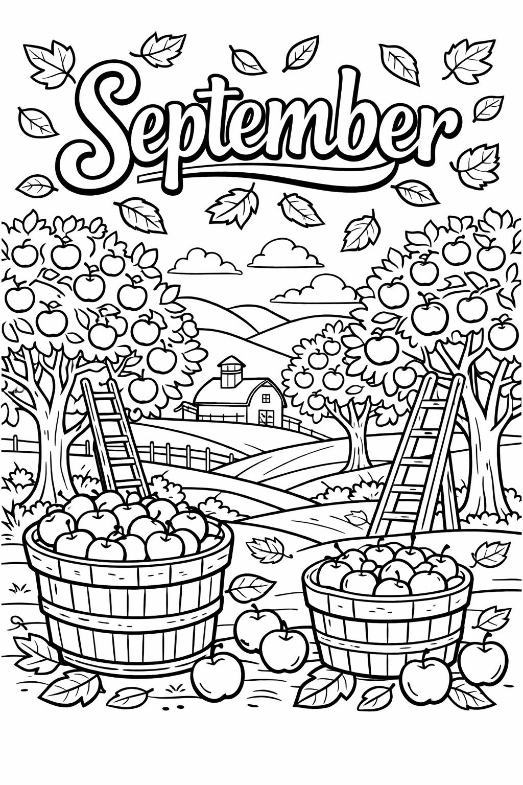 autumn pattern coloring page | decorative fall design | creative seasonal artwork