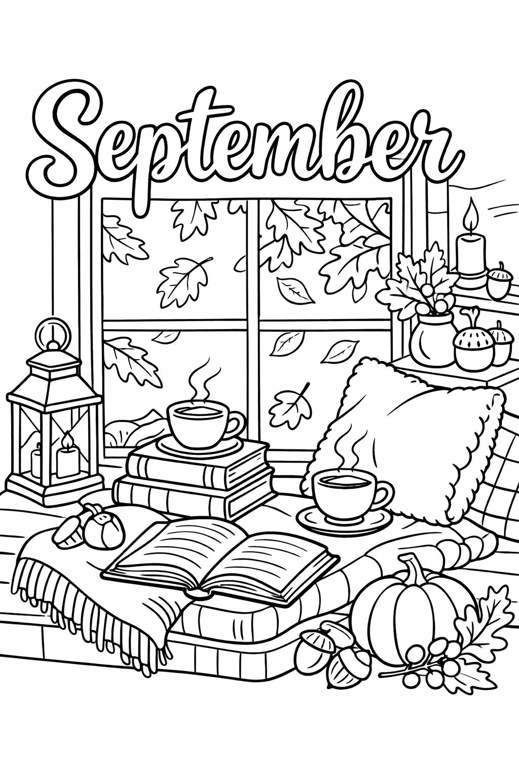 harvest coloring page | fall crop illustration | cheerful autumn design
