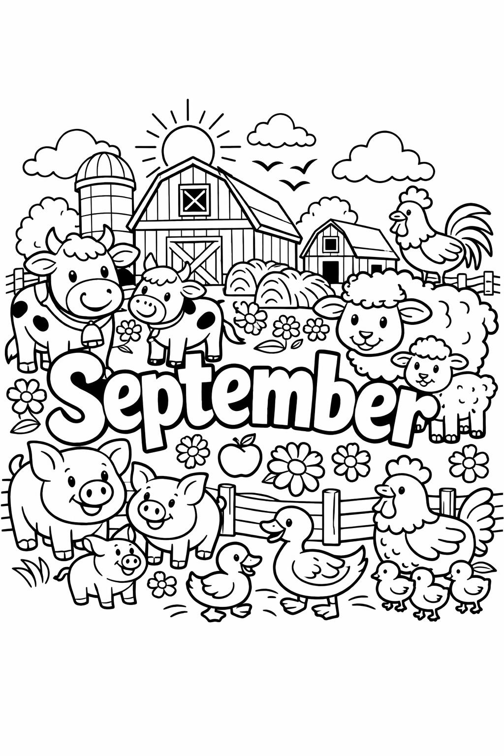 school supplies coloring page | classroom themed design | back to school artwork