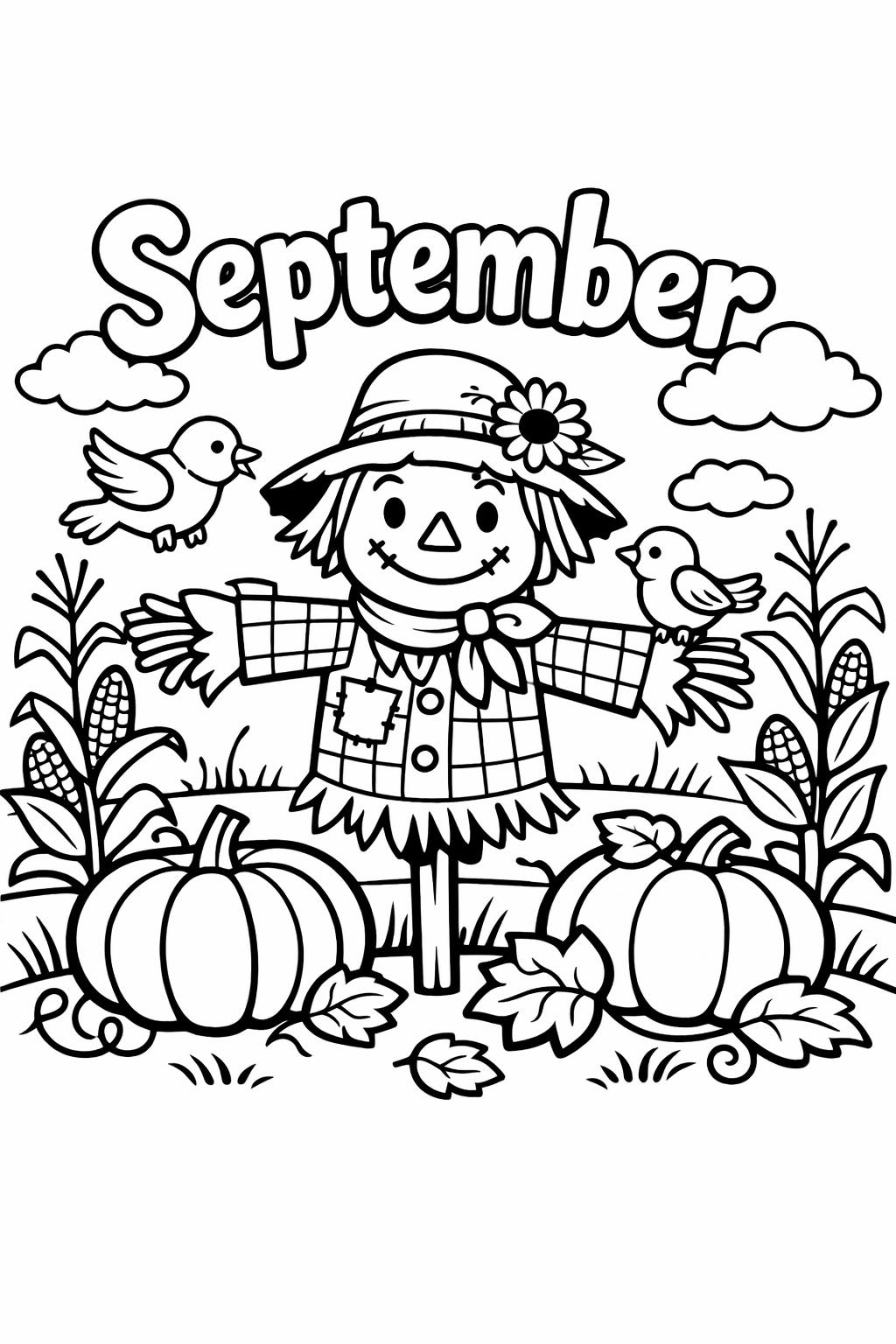 sunflower coloring page | blooming fall flower | cheerful seasonal artwork