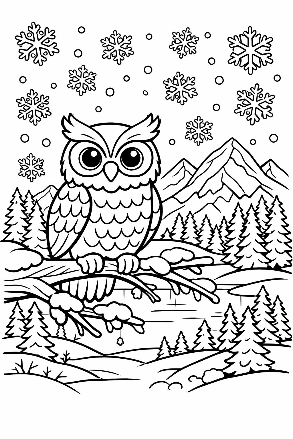 realistic owl coloring page | detailed feather illustration | wildlife coloring page