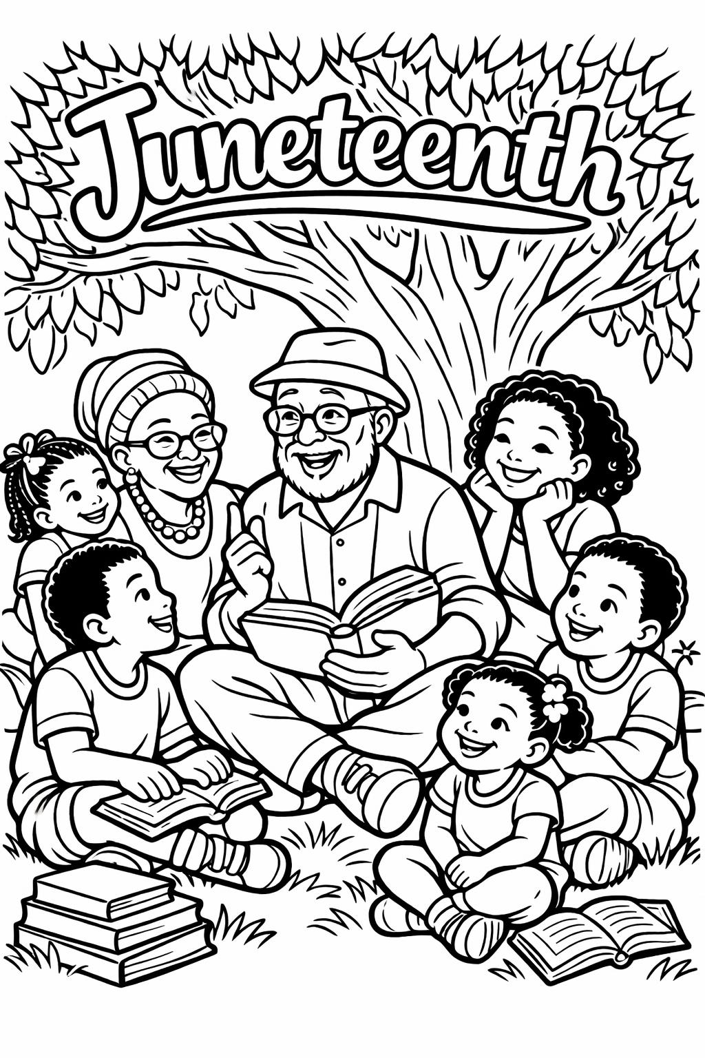 freedom coloring page | Juneteenth celebration design | inspirational artwork