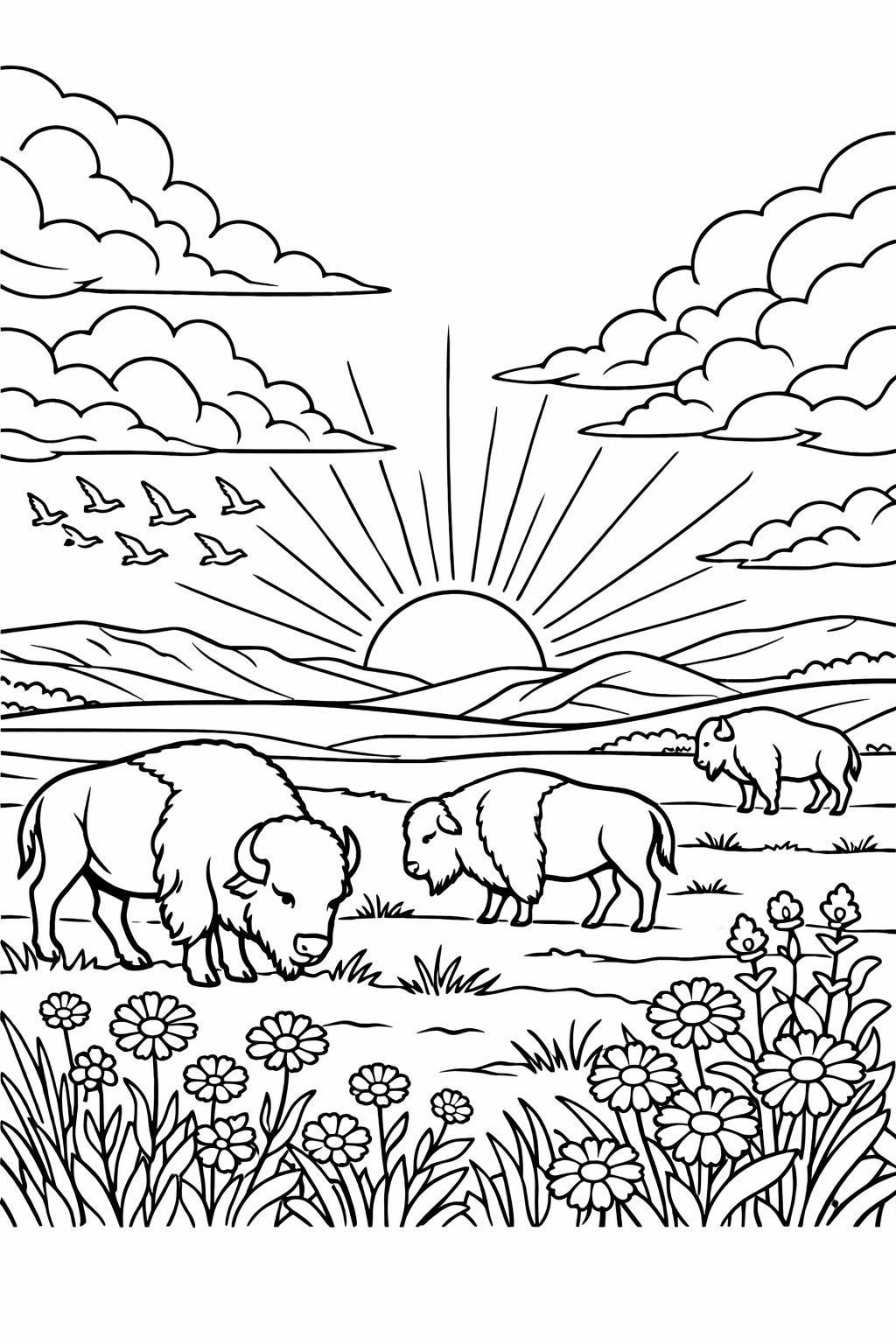 floral pattern coloring page | decorative nature design | creative coloring sheet