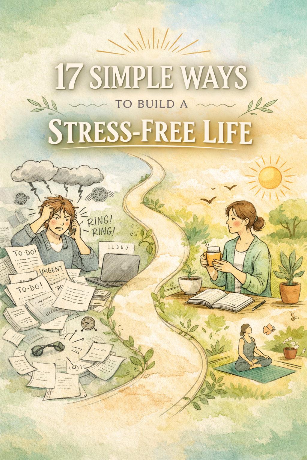 simple ways to build a stress free life | reducing daily stress and overwhelm | practical habits for a calmer lifestyle