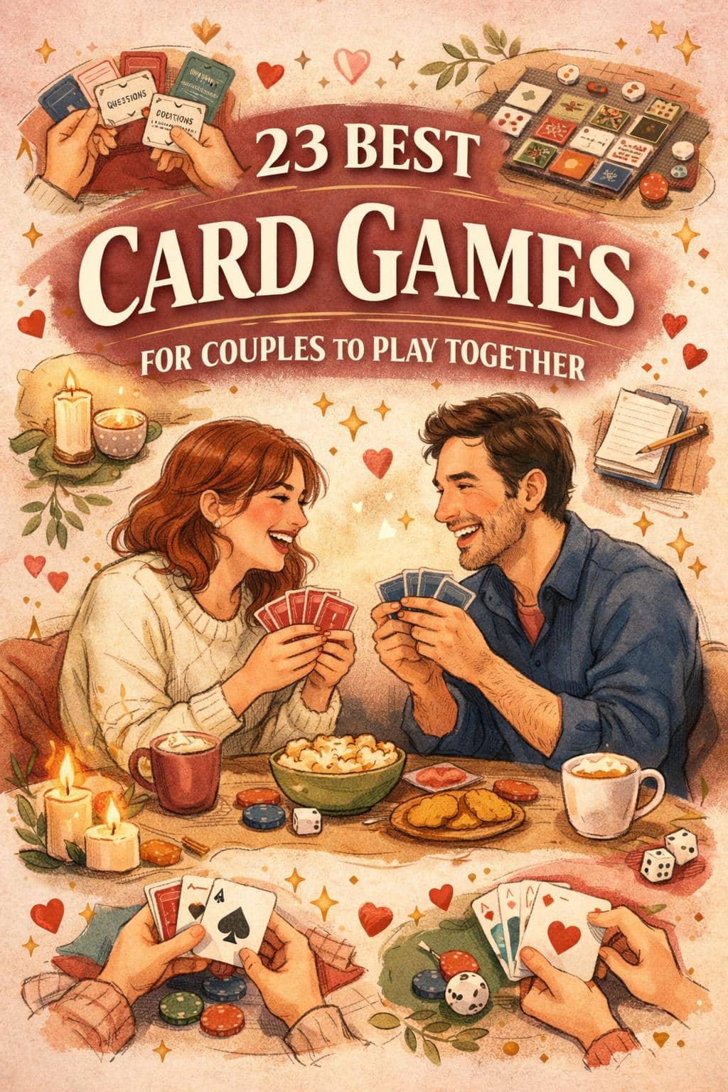 Looking for fun and flirty ways to connect with your partner? These 23 card games for couples are perfect for date night or a cozy evening at home, bringing laughter, strategy, and intimacy to your relationship.Card Games For Couples | Romantic Games For Two | Date Night Ideas For Couples | Couple Activities At Home | Fun Games For Partners | Best Couple Card Games | Games For Building Intimacy | Simple Two-Player Card Games